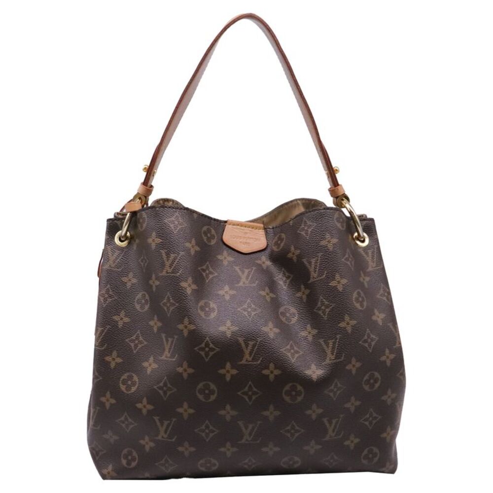 Louis Vuitton Graceful PM Shoulder Bag in Brown Coated Canvas